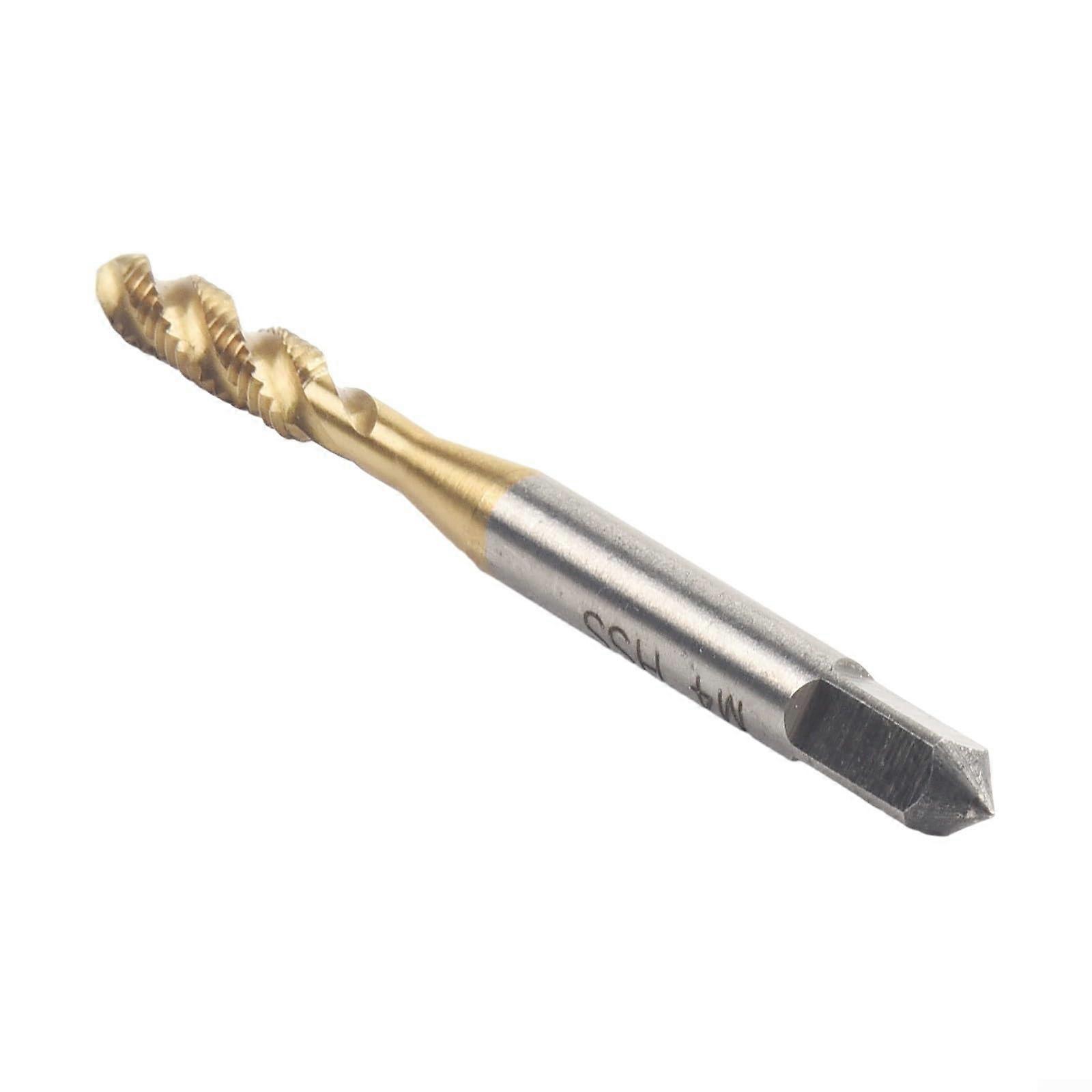 HSS Metric Thread Tool, 1 Piece, Spiral Tap,  for Various Material Applications, Including Metal and Wood (M4)