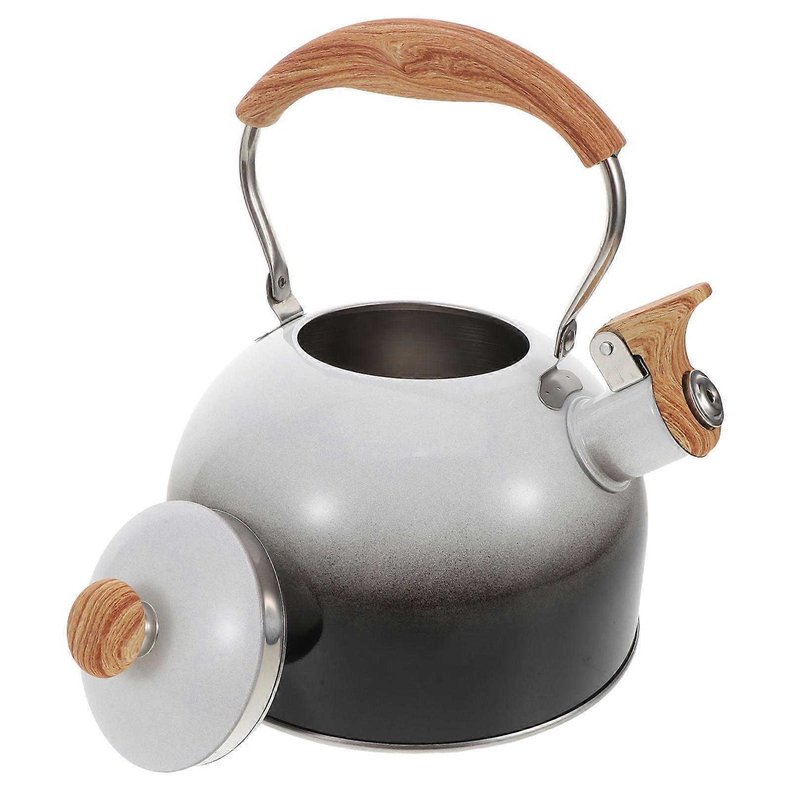 Stovetop Kettles Kettle for Stovetop Teapot with Wood Pattern Handle Boiling Water 1Pcs
