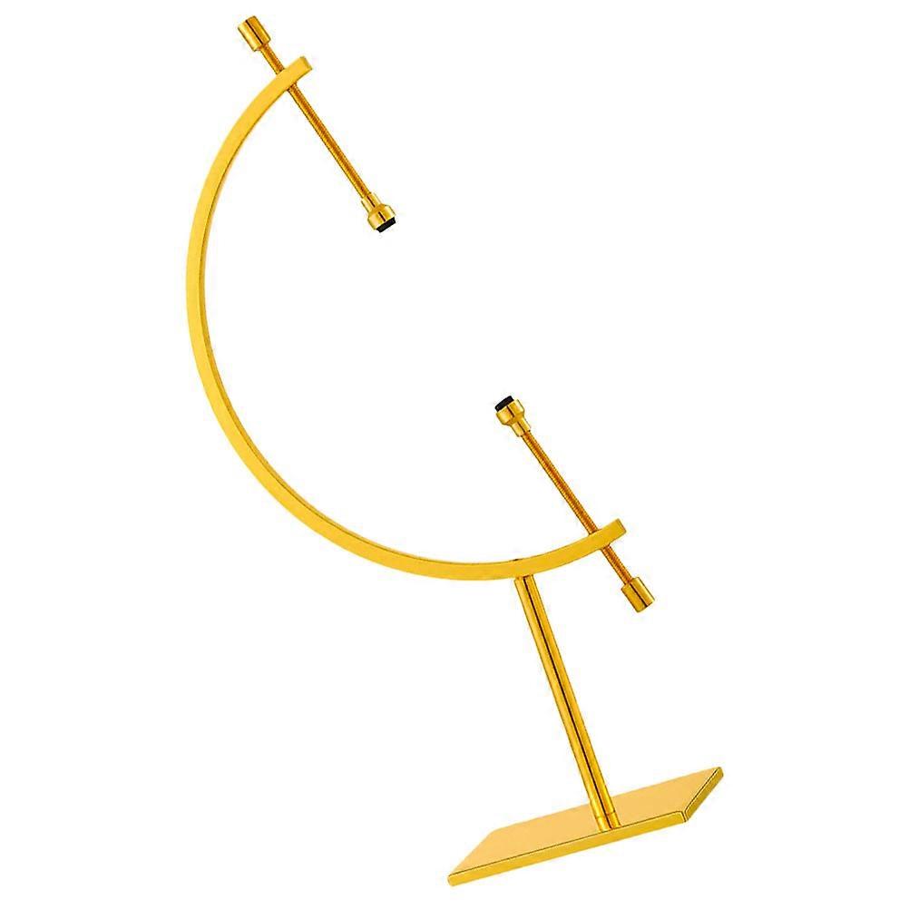 Golden Stainless Steel Crystal Ball Display Stand for Storage Portable and Lightweight Multifunctional Use