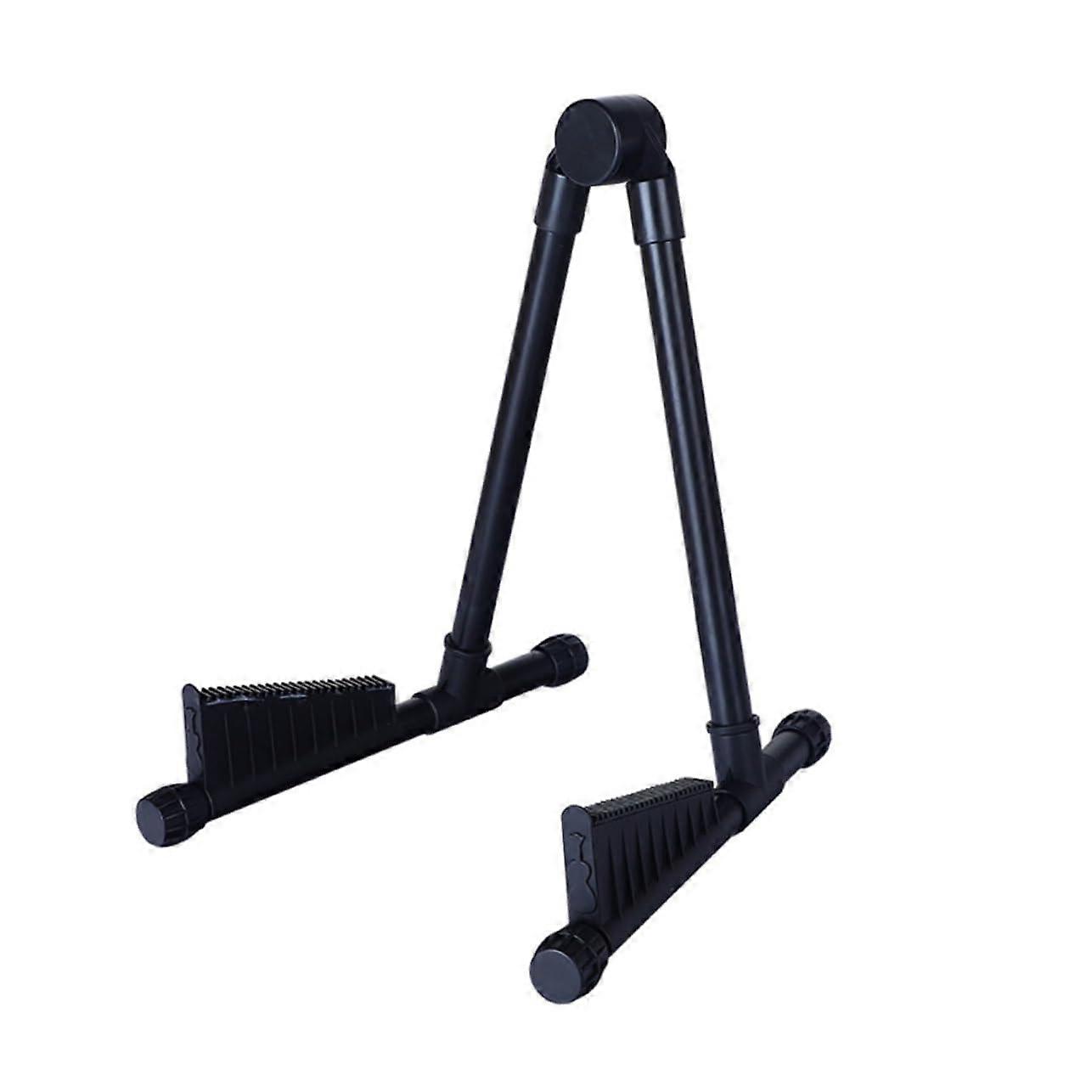 Supporto per chitarra pieghevole per chitarra, basso, violino, regolabile, resistente, sicuro per uso interno ed esterno.
