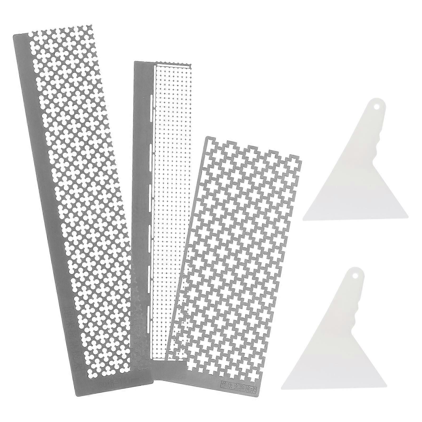 Stainless Steel Diamond Art Mesh Ruler for Neat Crafting – Durable, Portable, and Precise Drawing Tool for Supplies