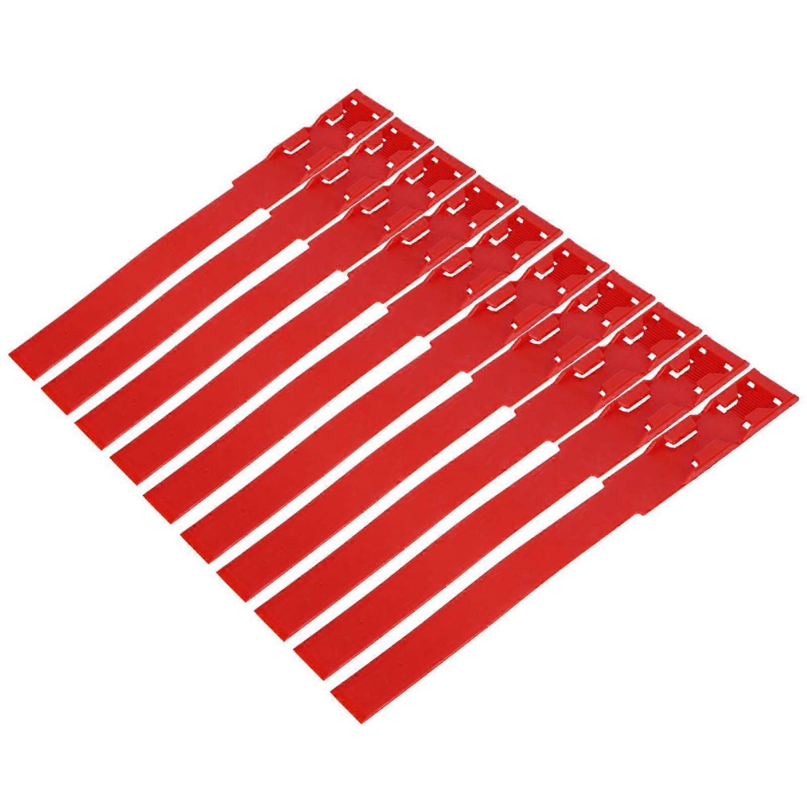 Cow Marking Tape for Farm Animals - 10 Red Identification Strips, Durable, Weather-Resistant, Easy to Apply