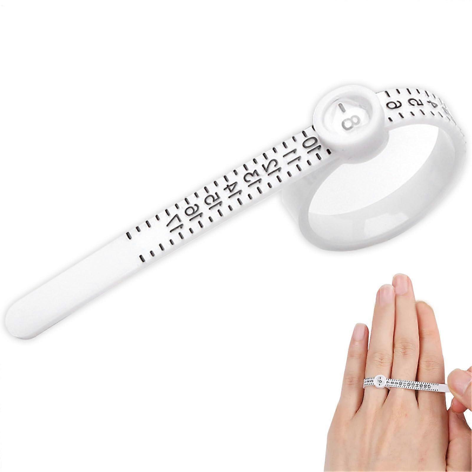 Ring Taxator Finger Measuring Tool for US Sizes 1-17 | Reusable Jewelry Sizing Tool with Readable Viewing Window in White