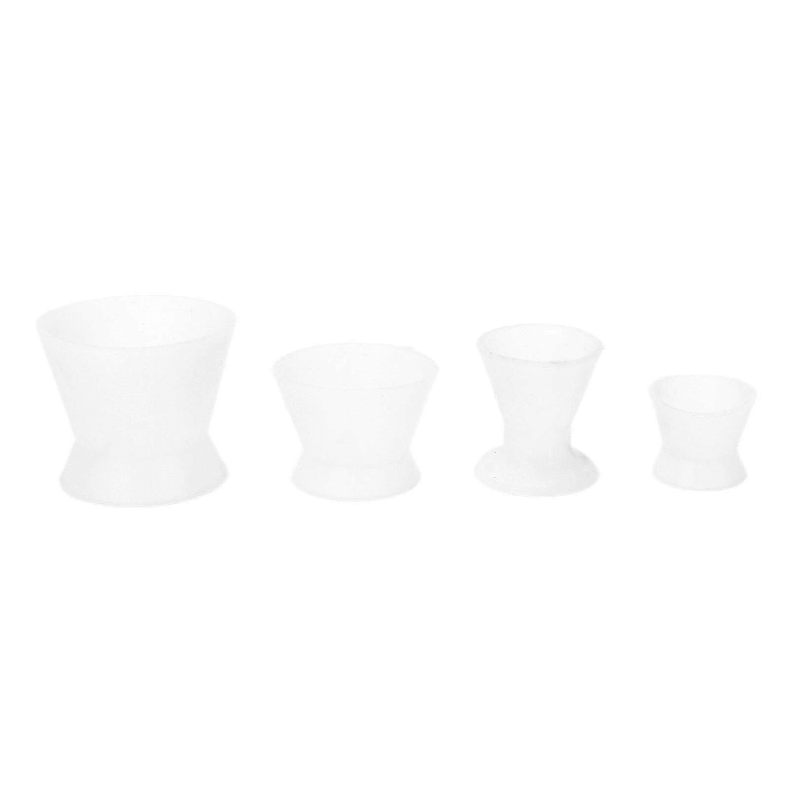 4pcs Silicone Mixing Cup Set for Professional Dental Laboratory - Durable Dental Materials Mixing Bowls for Easy Mixing