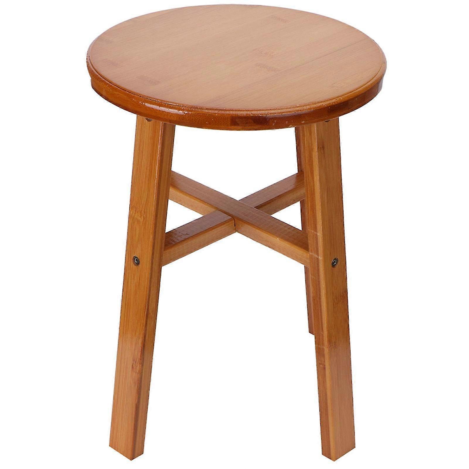 Multipurpose Small Bamboo Stool - Low Children��s Bench for Home & Living Room Decor - Versatile Accent Furniture