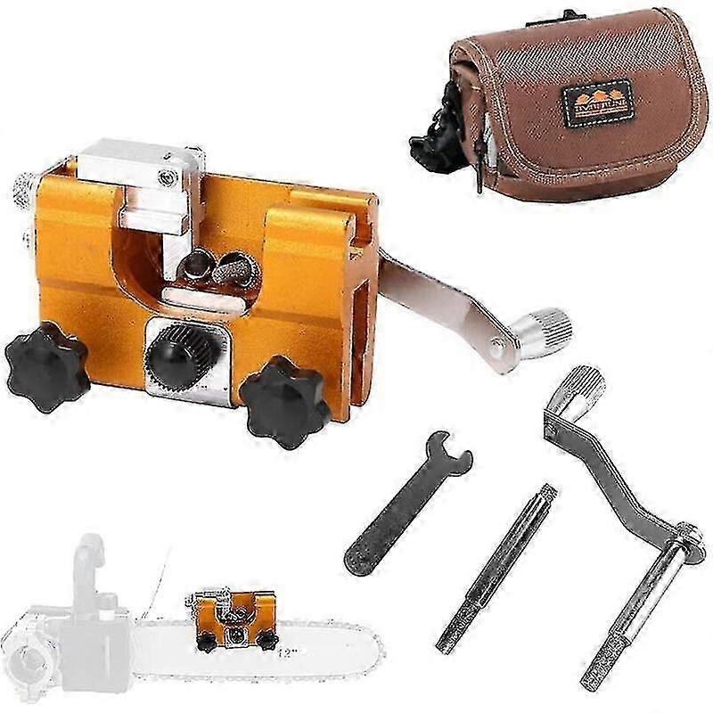 Chainsaw Sharpener Jig, Portable Chainsaw Sharpener Jigs, Chainsaw Chain Sharpener Jig, Chainsaw Sharpener Kit With 1 Grinding Head