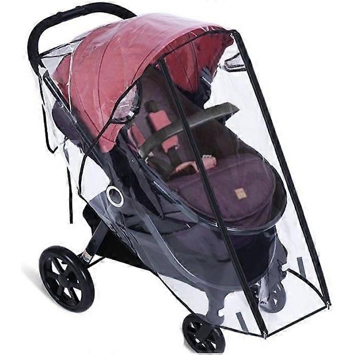Universal Stroller Rain Cover Transparent Protective Cover for All Types of Strollers - Large Size-3