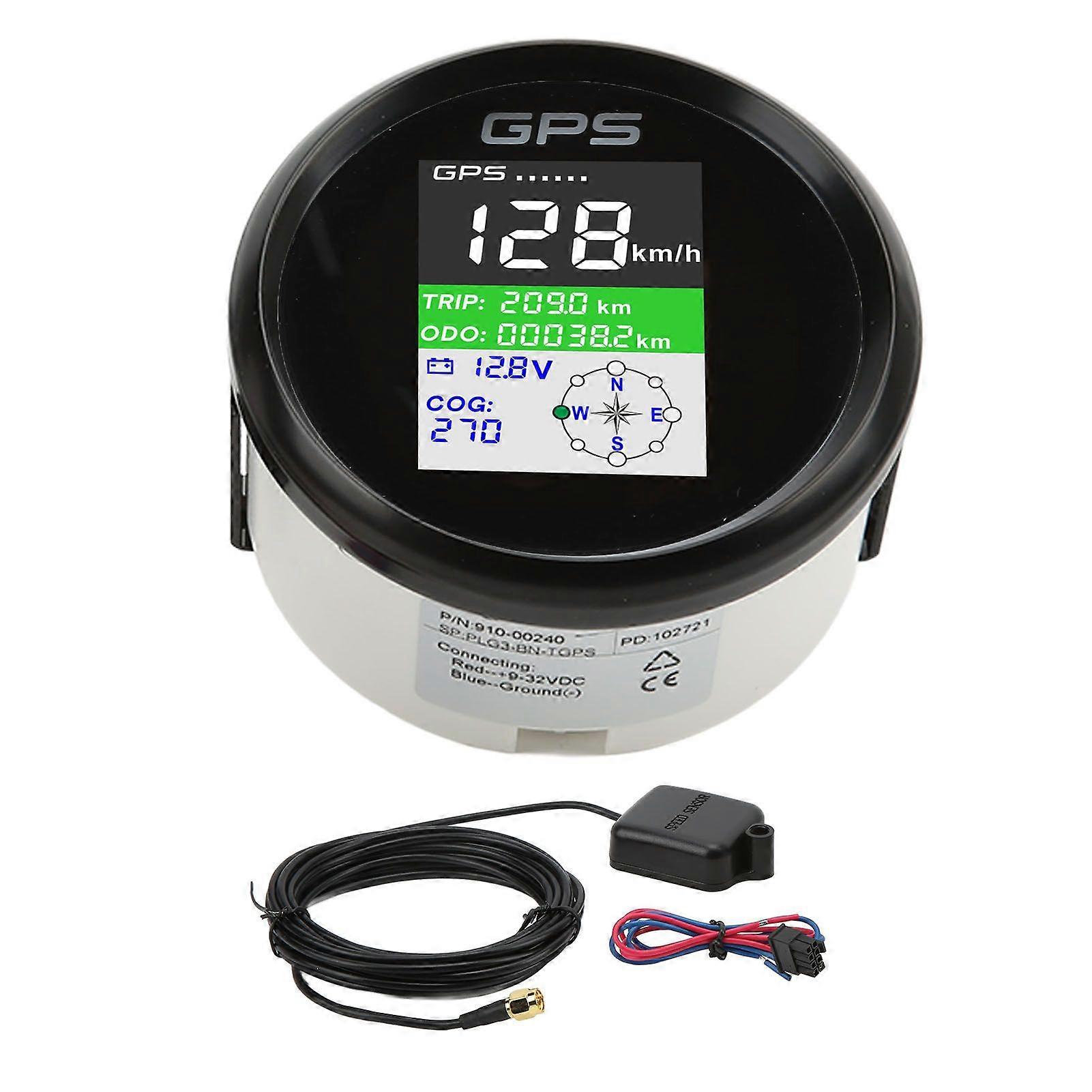 Μετρητής ταχύτητας 85mm GPS km/h mph κόμπος IP67 αδιάβροχος για τα σκάφη αυτοκινήτων