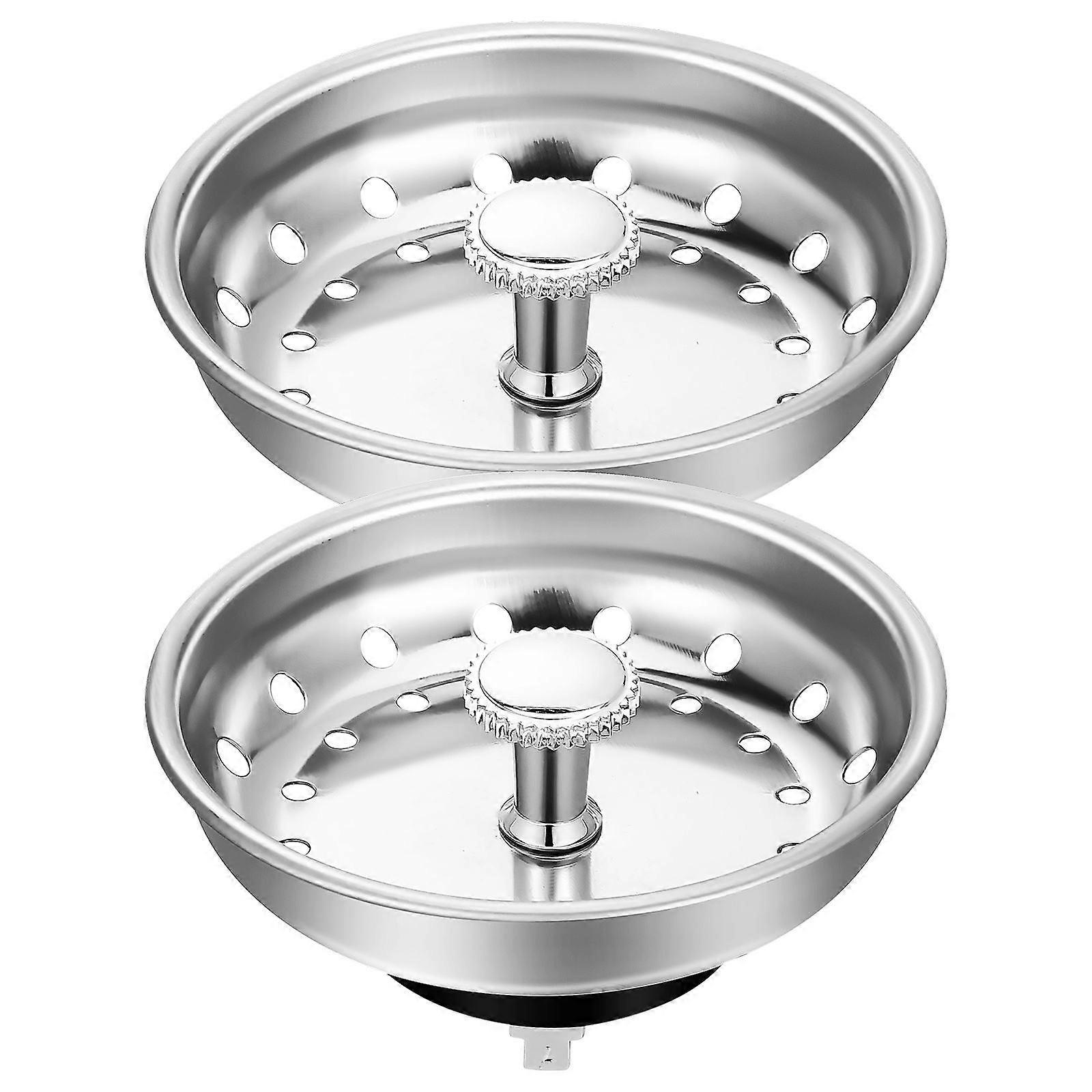 Kitchen Sink Accessories Metal Sink Strainers Homeowners Effective Barrier 3.1×3.1×2in Filtering Residues 2Set