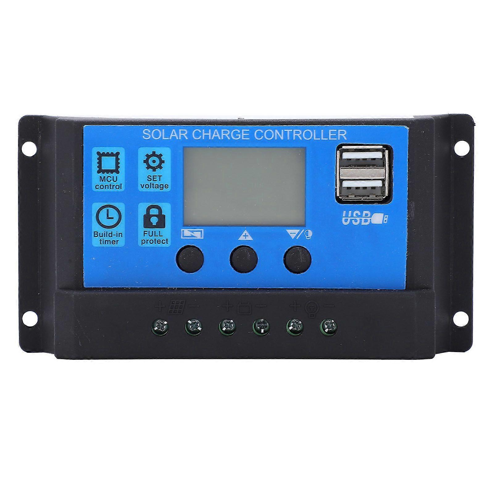 solcellsladdningsregulator MPPT PWM 5V 3A USB med LCD-skärm