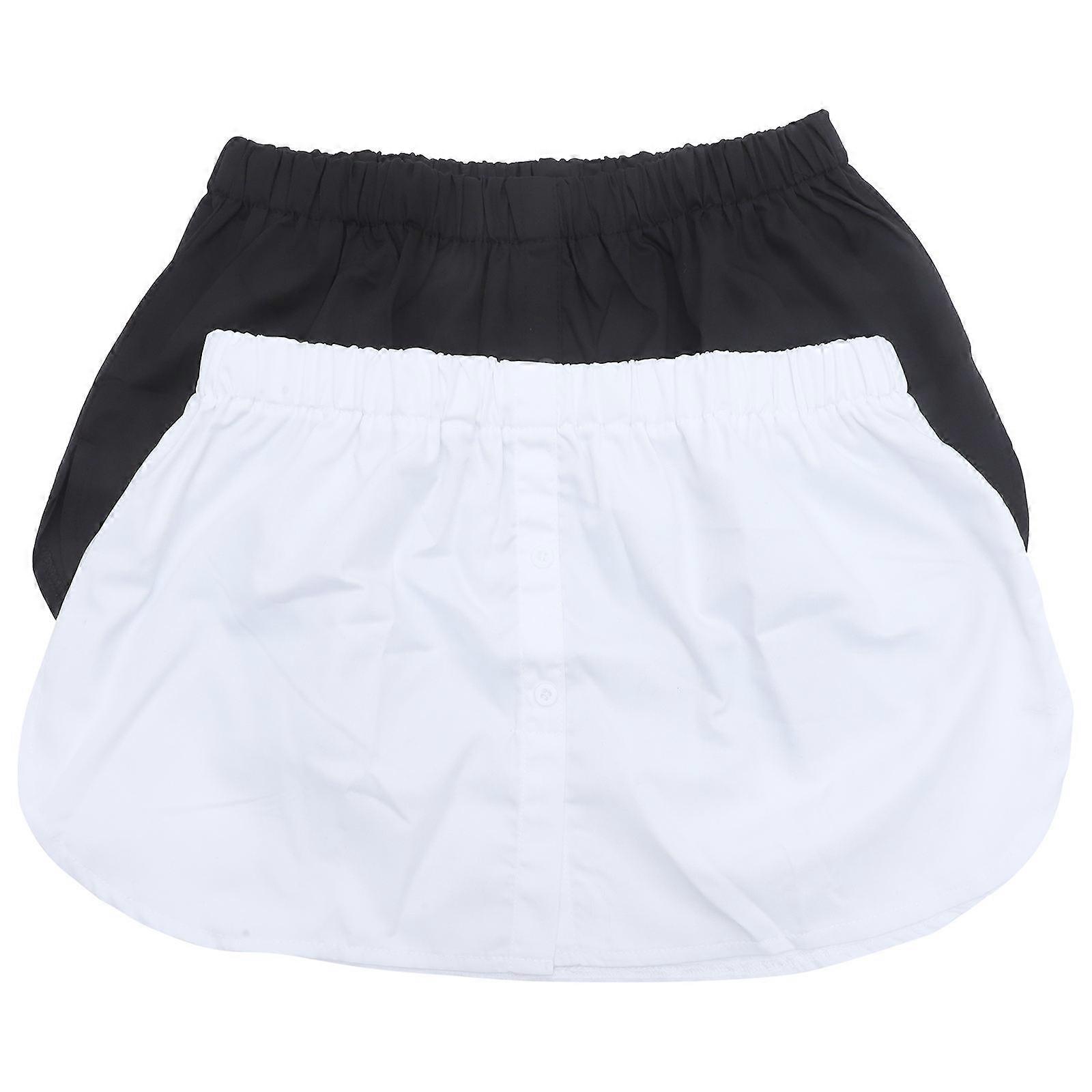 2pcs Women Shirt Extenders Faux Lower Shirt Half Length Mini Skirt