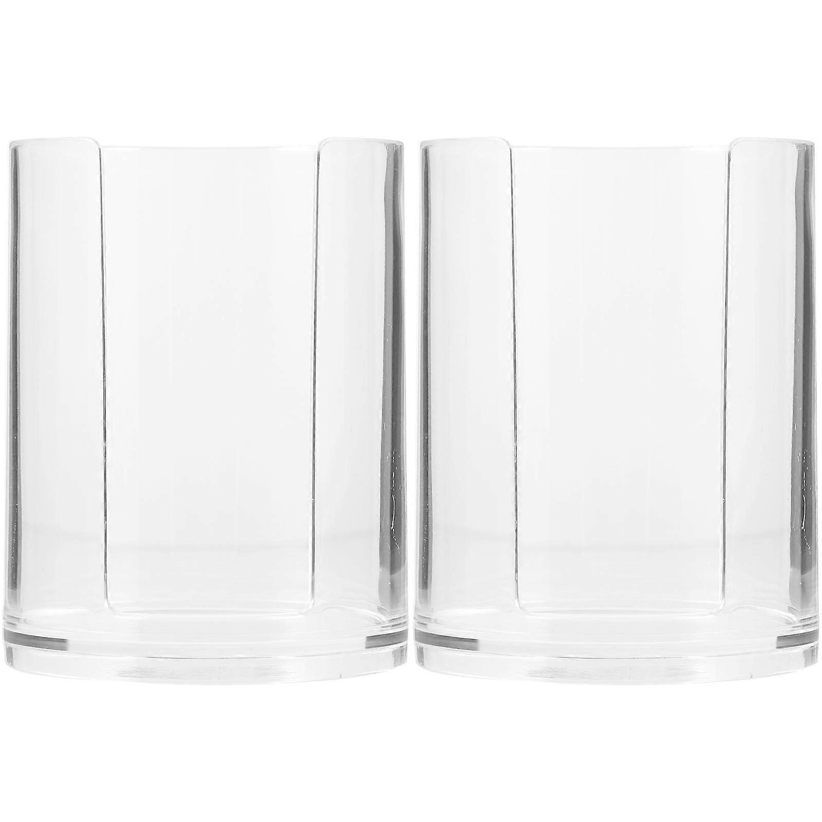 Transparent Acrylic Paper Cup Holder for Home Use Sturdy and 2 Pieces