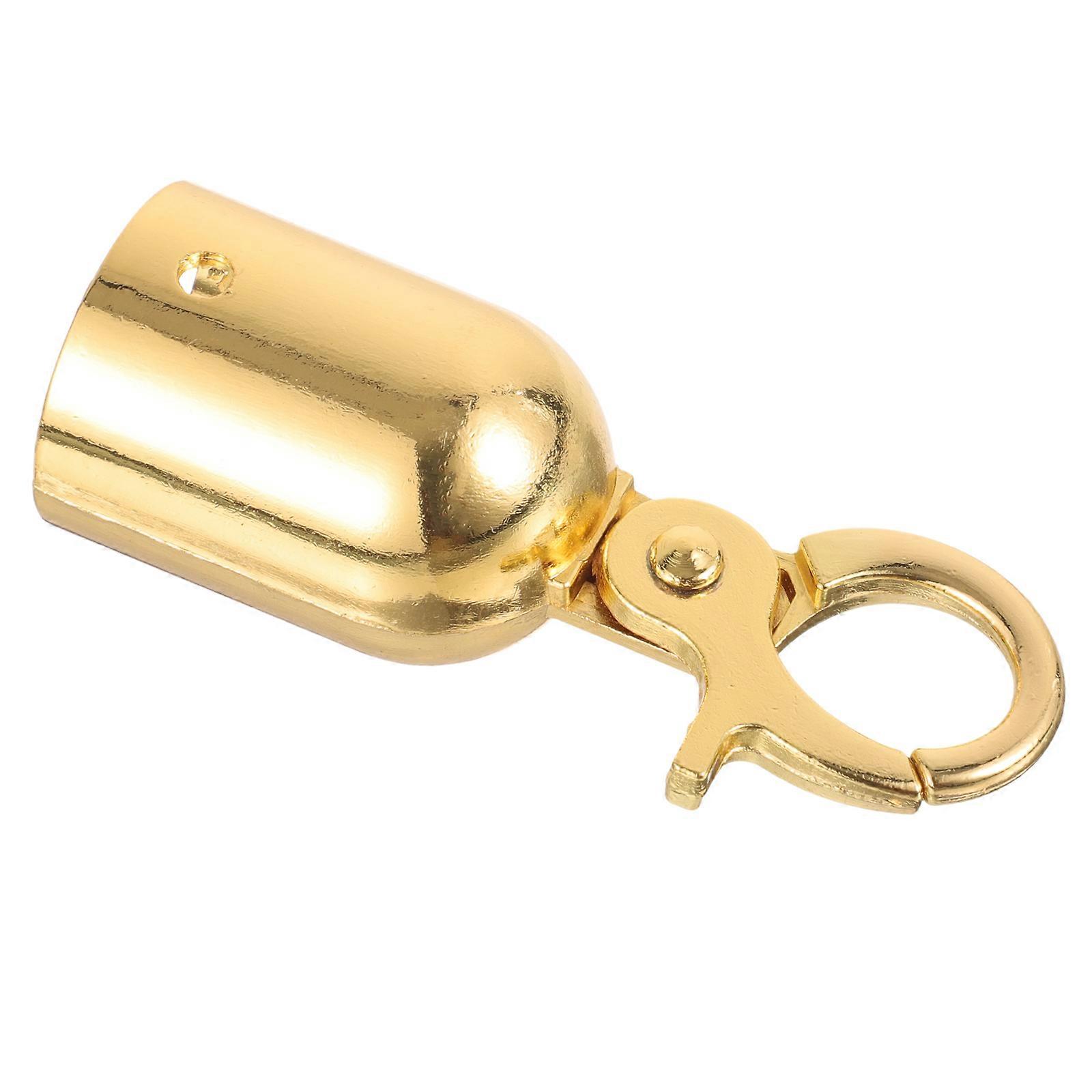 Cord Stopper Tip Caps Rope End Connector Snap Hook Stainless Steel 1 Set