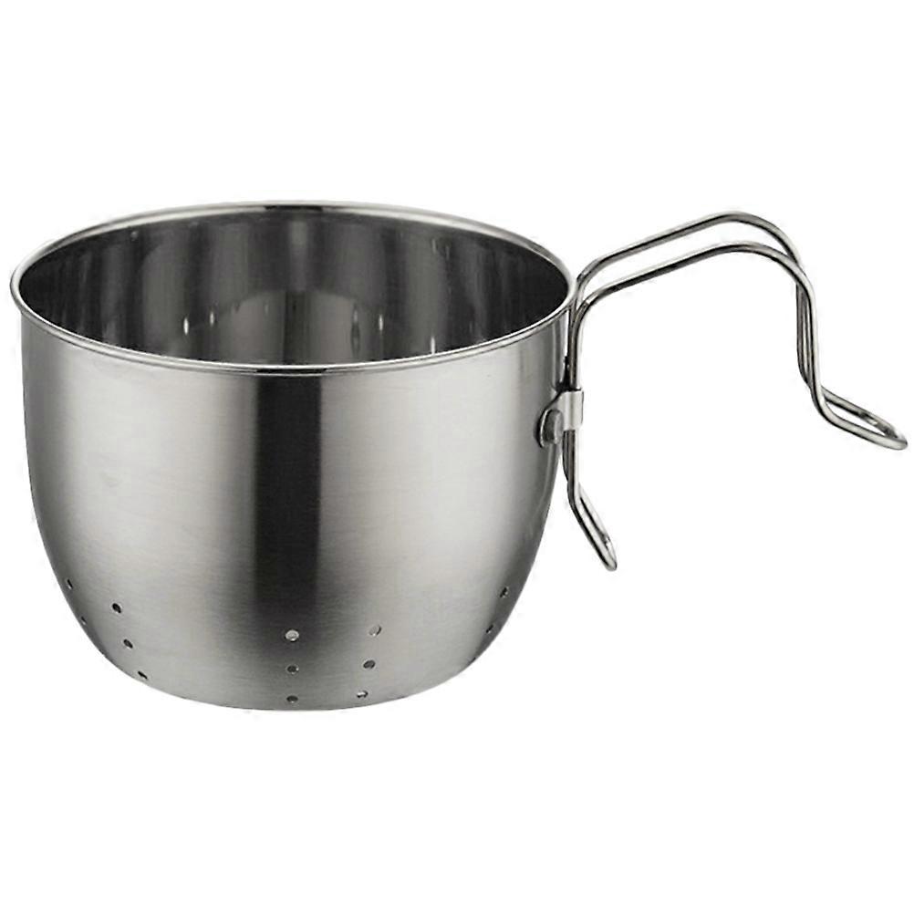 Multi Functional Fruit Straining Basket Kitchen Use Round Silver 14X10X10CM 1Set