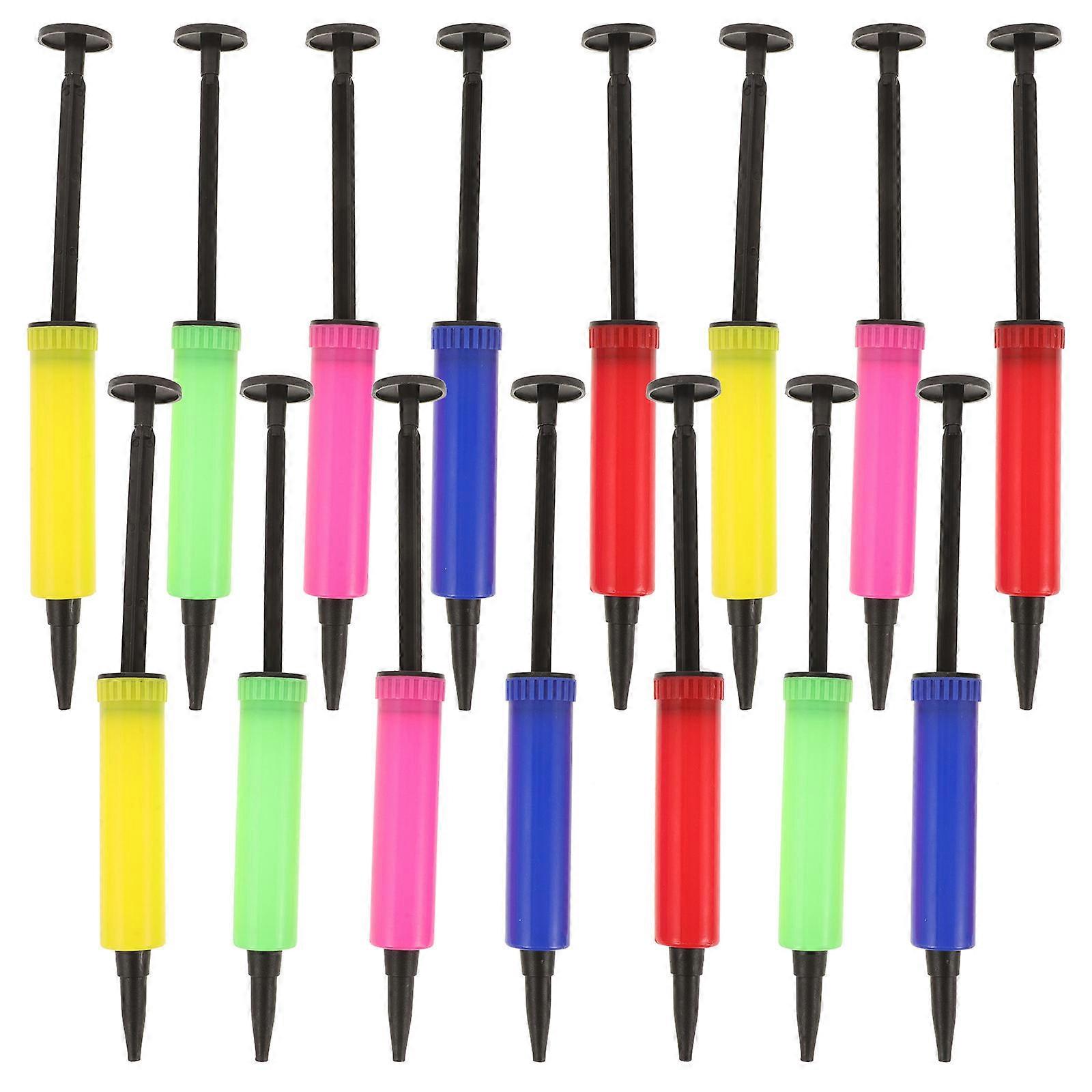 Tube Inflator Pump Portable 15Pcs Perfect For Latex Balloons And Air Mattresses Assorted Color Energy-Saving