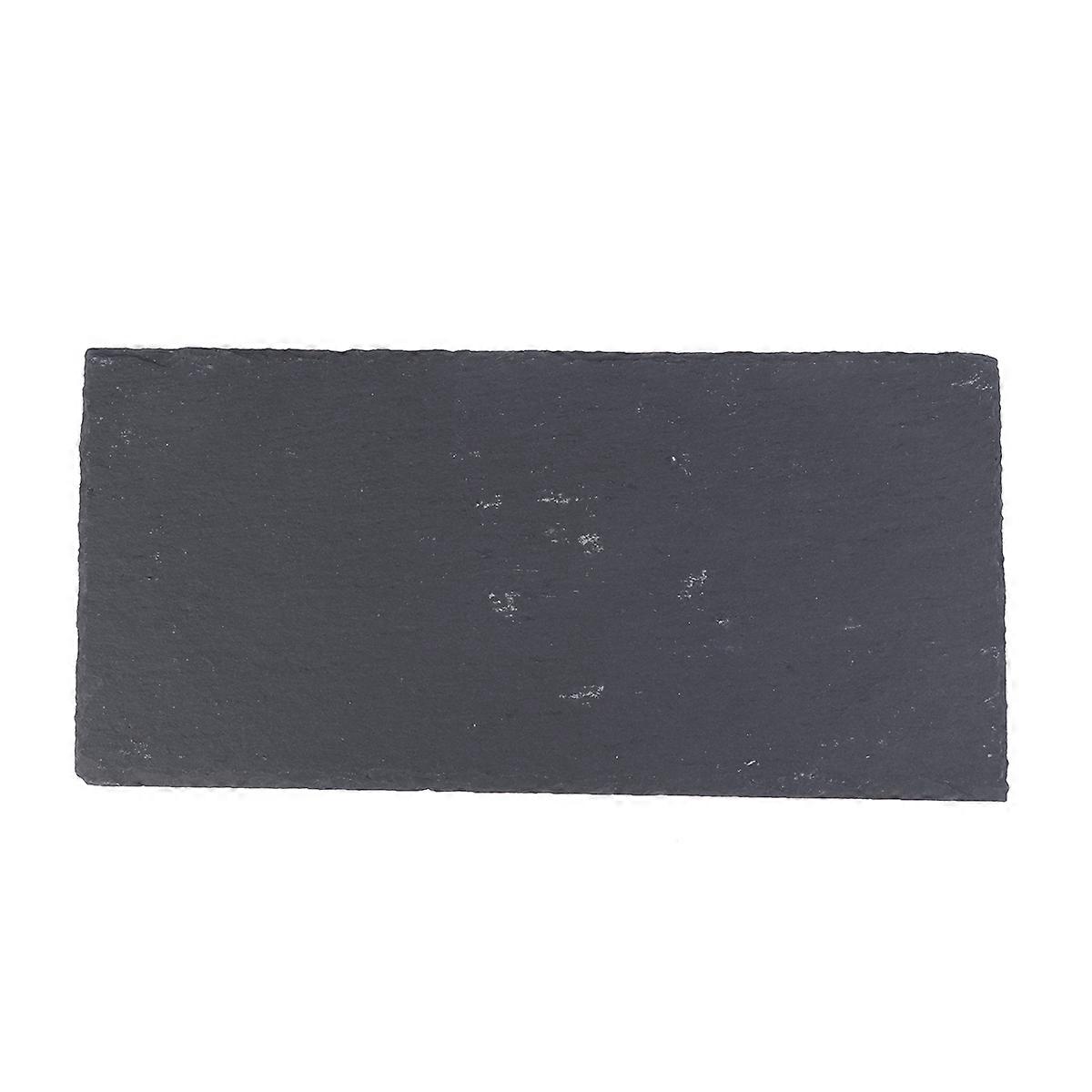 Natural Rectangular Plate for Fruit Cheese Pizza 25x12cm Dark Grey