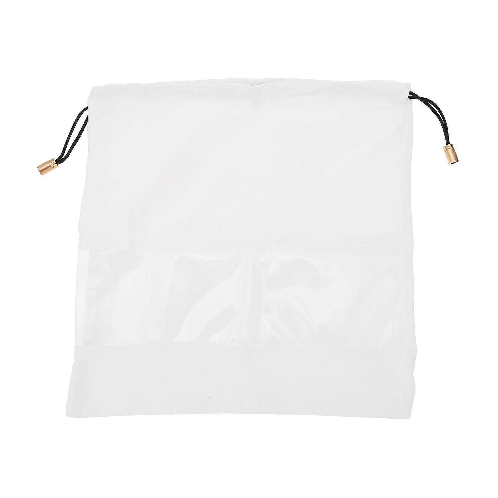 Purse Organiser 1Set Square Functional Tote Bag Dustproof Protecting Suede White