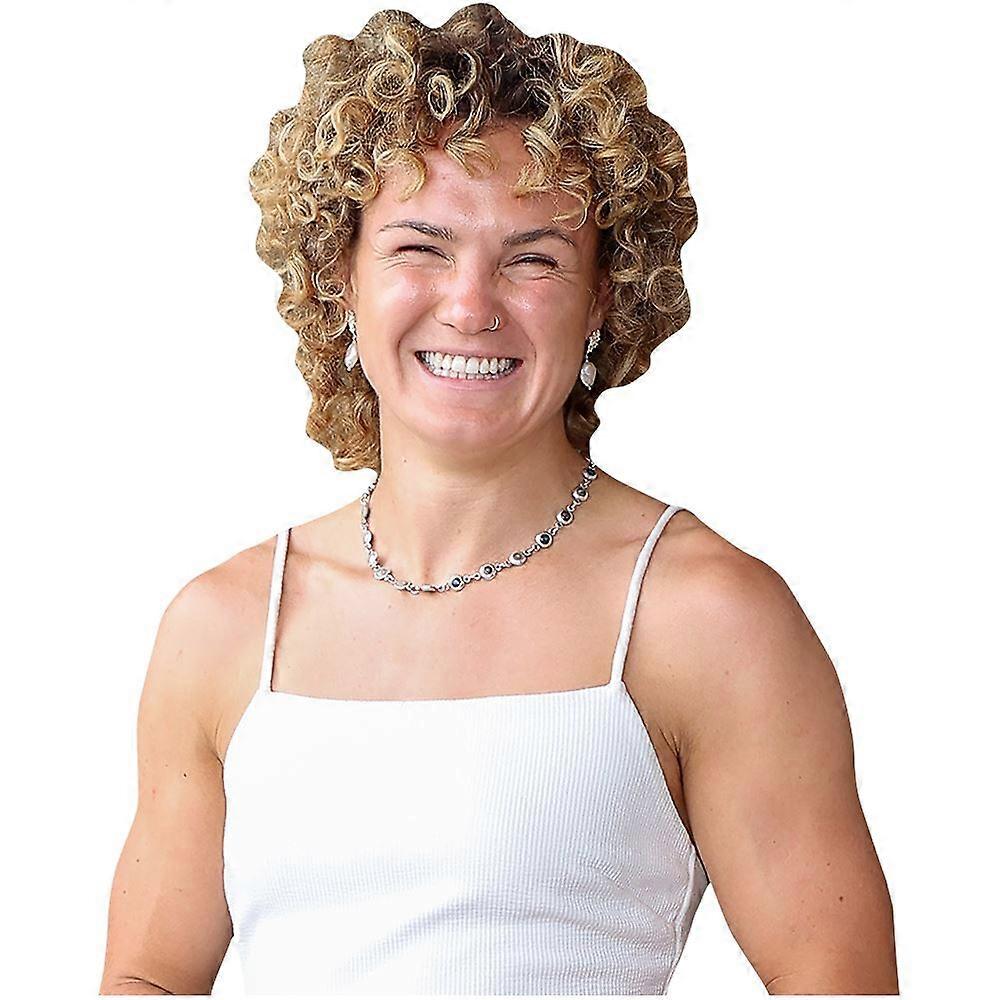 Ellie Kildunne (vit klänning) halvkropp kompis utskärning