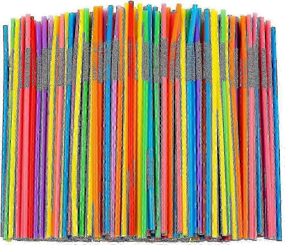 500本のカラフルなフレキシブルプラスチックストロー、BPAフリーの使い捨て曲げやすいストロー