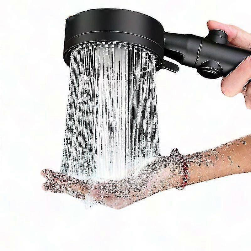 High Pressure Shower Head with 5 Spray Modes - Adjustable Handheld Shower (Black)