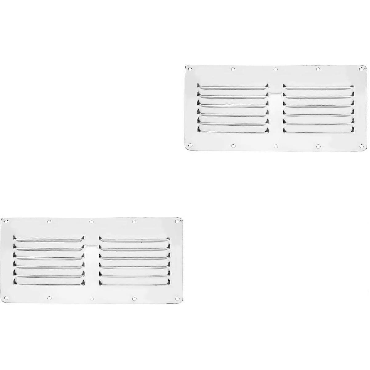 Rectangle Boat Vent Air Louvered Flush Stainless Steel 2