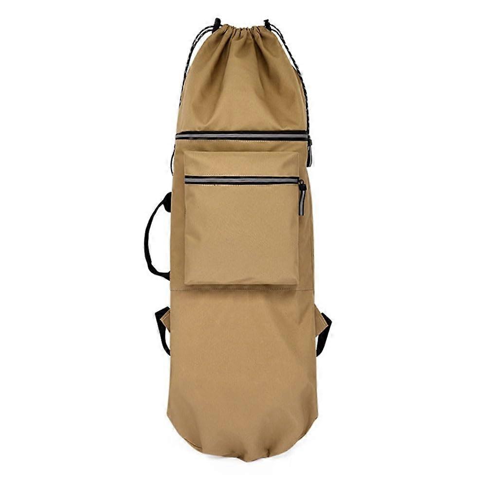 Skateboard Backpack with Comfortable Carrying Options  for Longboards and Small Accessories Khaki