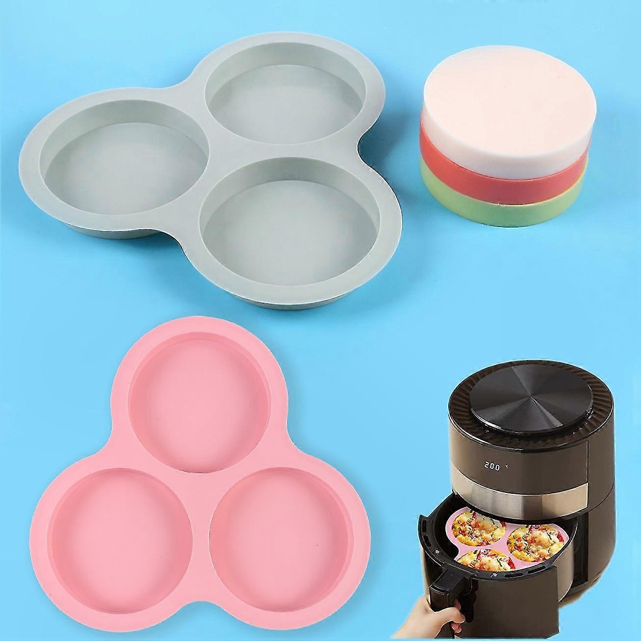 Silicone Egg Mold Set with 3 Cavities for Non-Stick Cooking