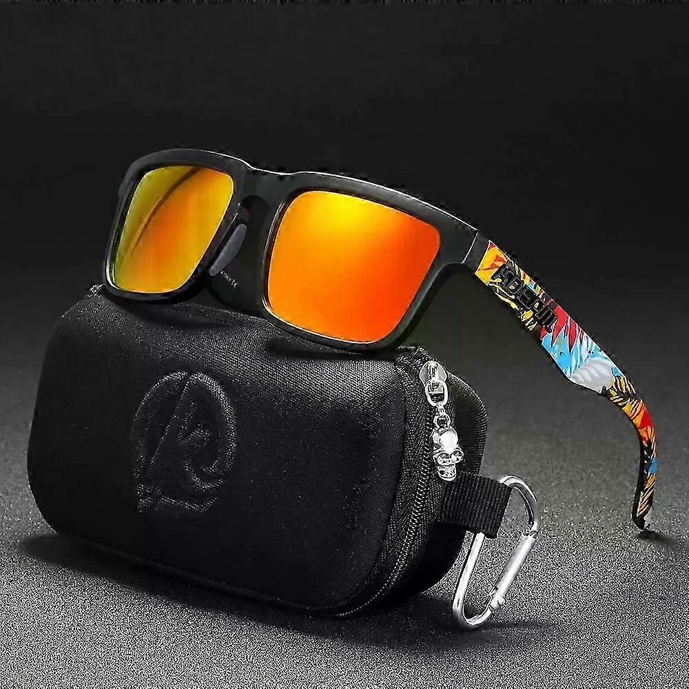 New Brand High Quality Men Square Sunglasses Colors Sports Polarized Sun Glasses Reflective Coating Mirrored Lens UV400