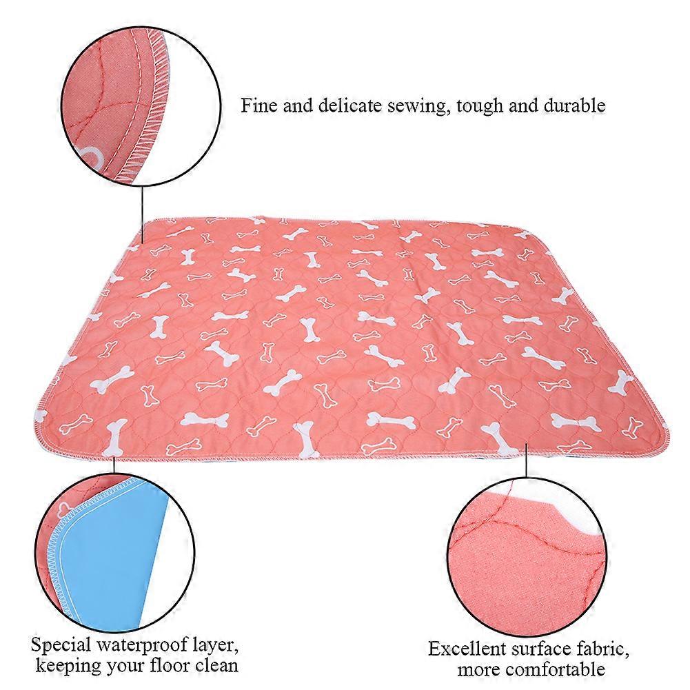 Reusable Waterproof Pet Pee Pad Mat 70x80cm with Cartoon Bone Design