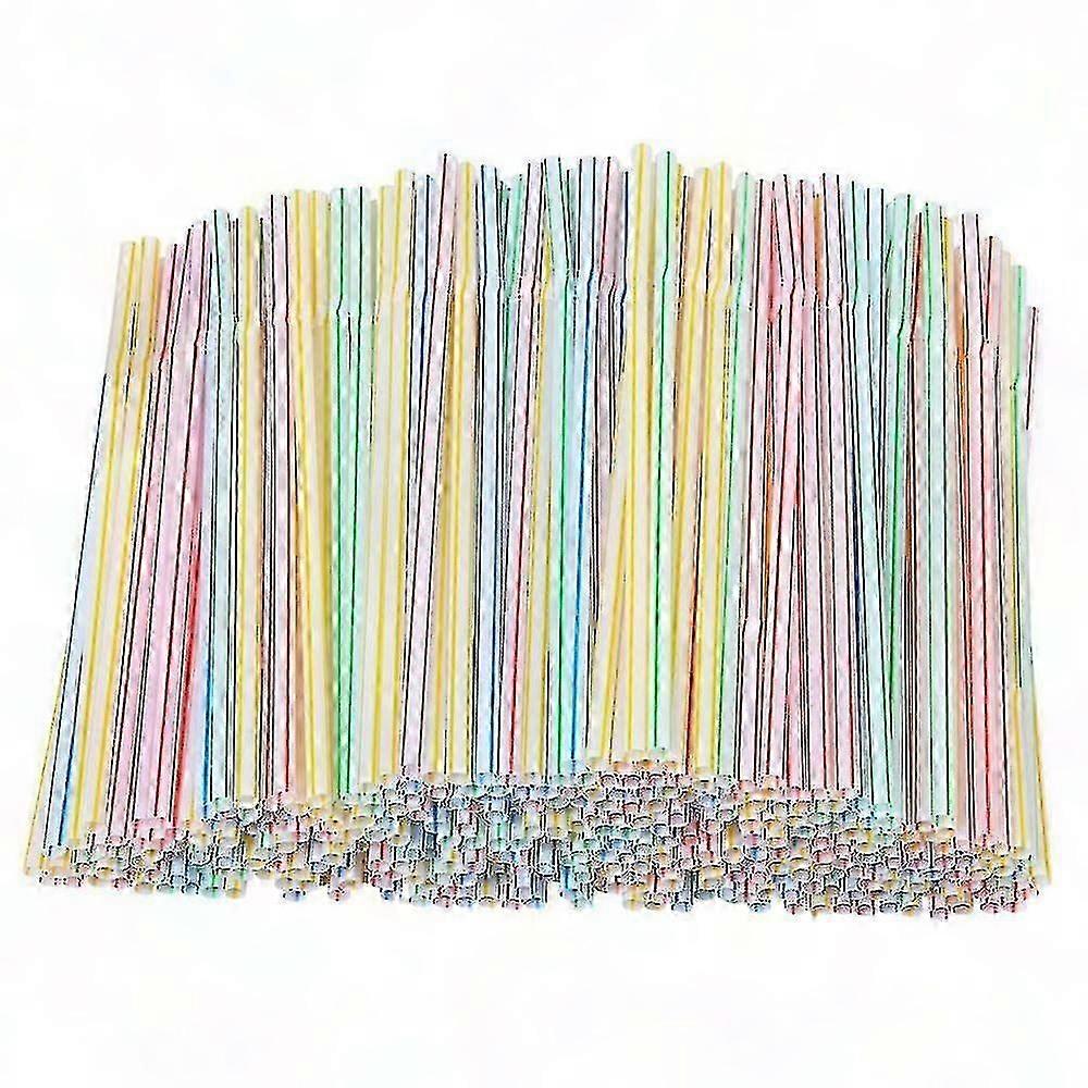 200pcs Disposable Plastic Drinking Straws 8 Inches, Bulk Clear Straws for Beverages