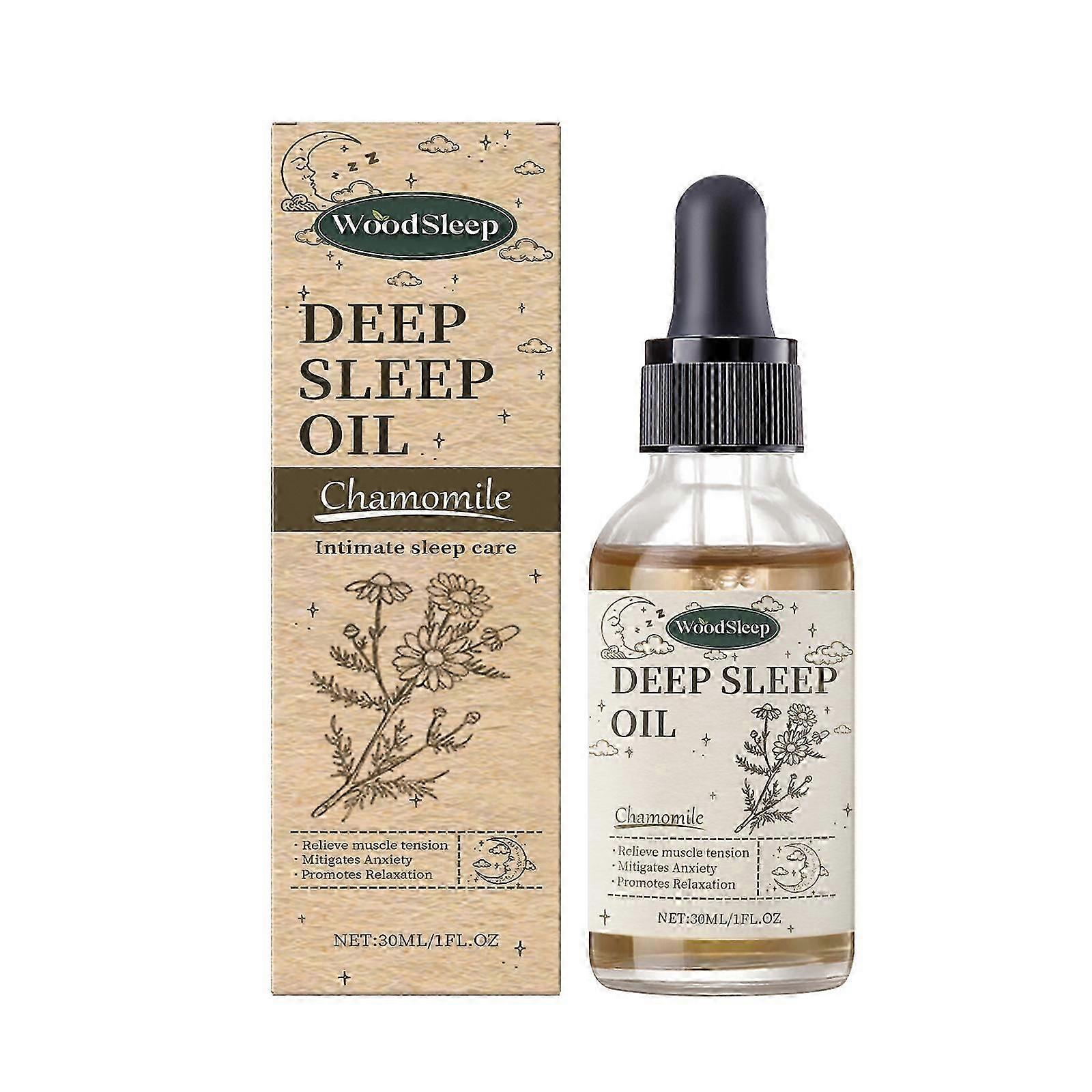 WoodSleep Chamomile Sleep Essential Oil Comfortable before bedtime, portable daily hydration and moisturizing body care oil