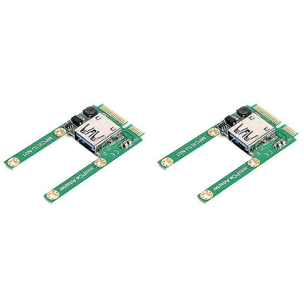 2X Mini PCI-E To USB3.0 Adapter Card PCIe To USB 3.0 Adapter, Suitable for Notebook Computers