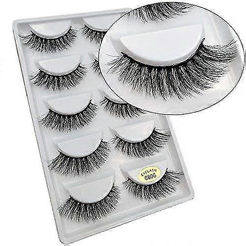 5 Pairs Of False Eyelashes, Black Eyelashes Extension