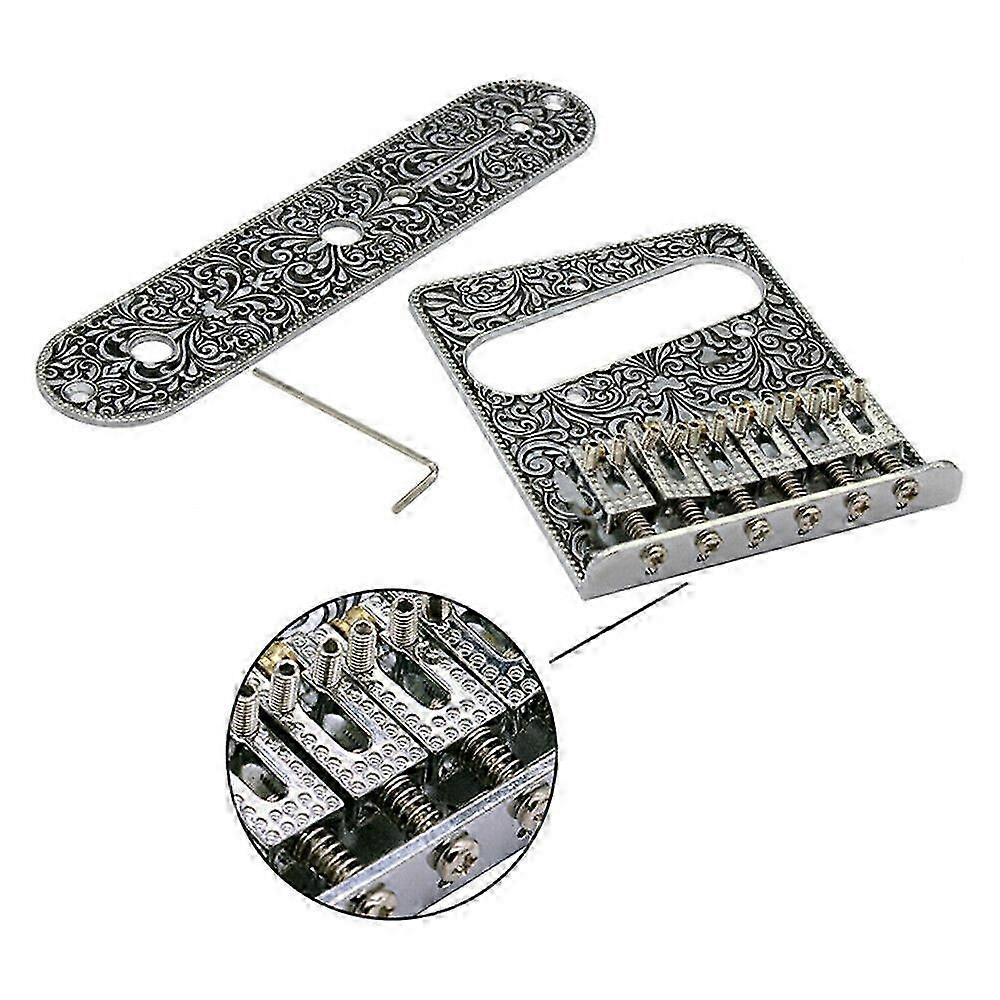 Professional 6 String Saddle Bridge Metal Pickup Plate for Tele Ele...