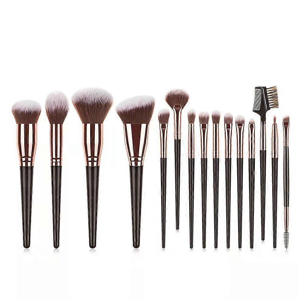 15 Pcs Professional Makeup Brush Set - Soft, Dense Bristles & Ergonomic Handles for Perfect Makeup Application