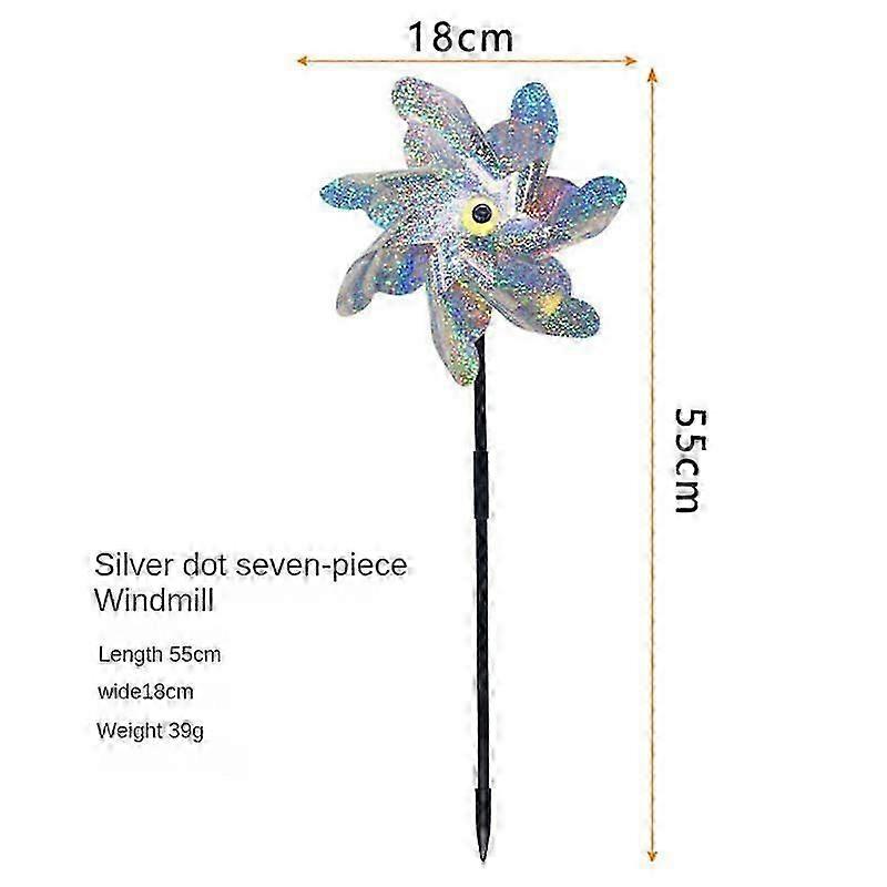 Balcony garden bird repeller reflective pinwheels