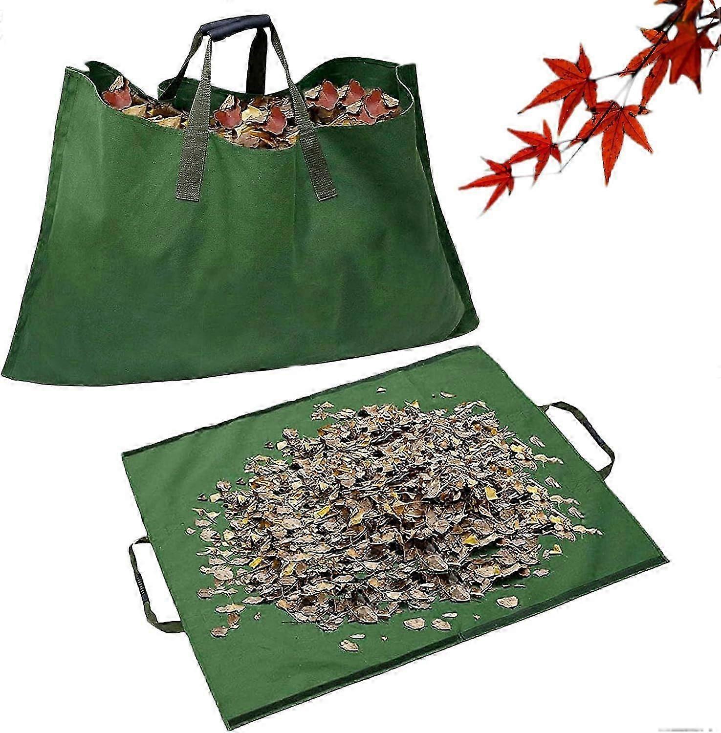 庭のゴミ袋、再利用可能なヘビーデューティーキャンバスリーフコレクター