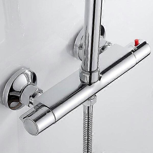 Thermostatic faucet, ceramic valve core chrome-plated copper, scale-proof and easy to install