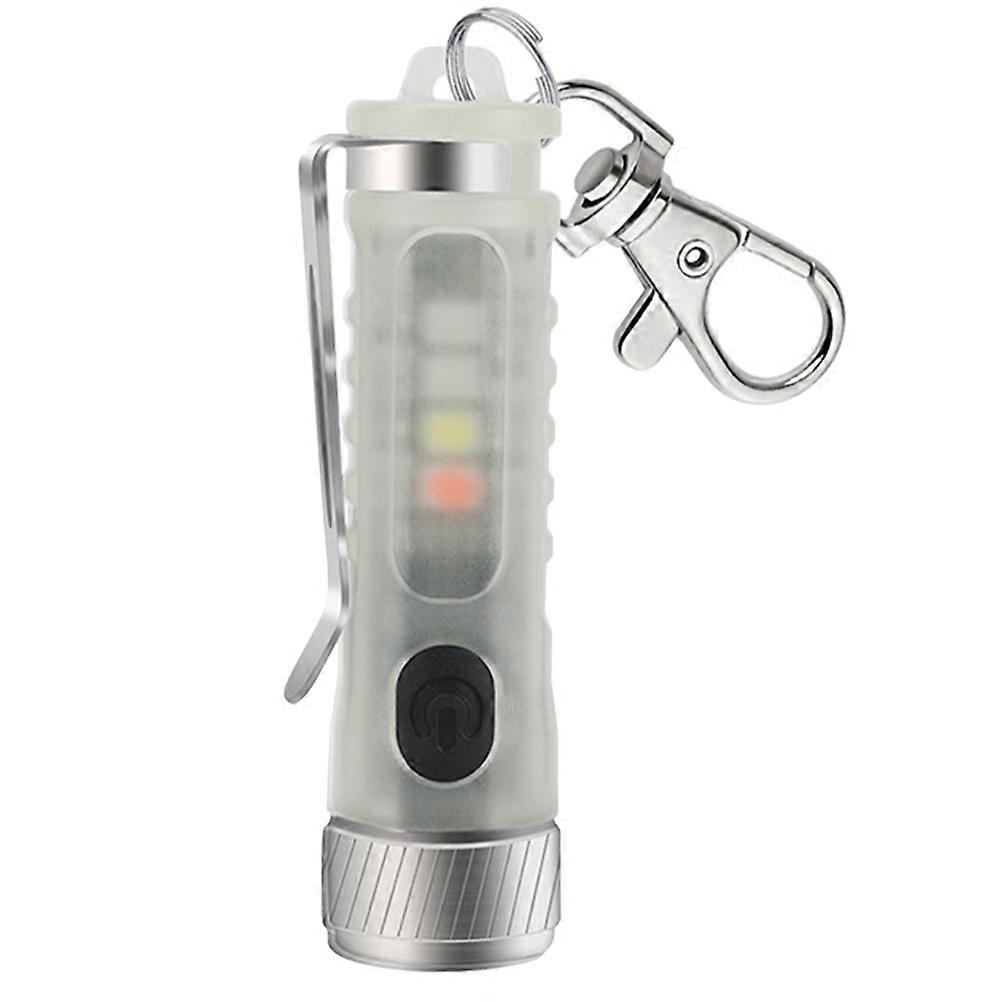 Compact Rechargeable Keychain Flashlight with Adjustable LED Brightness and Multiple Lighting Modes for Outdoor Adventures and Camping Use
