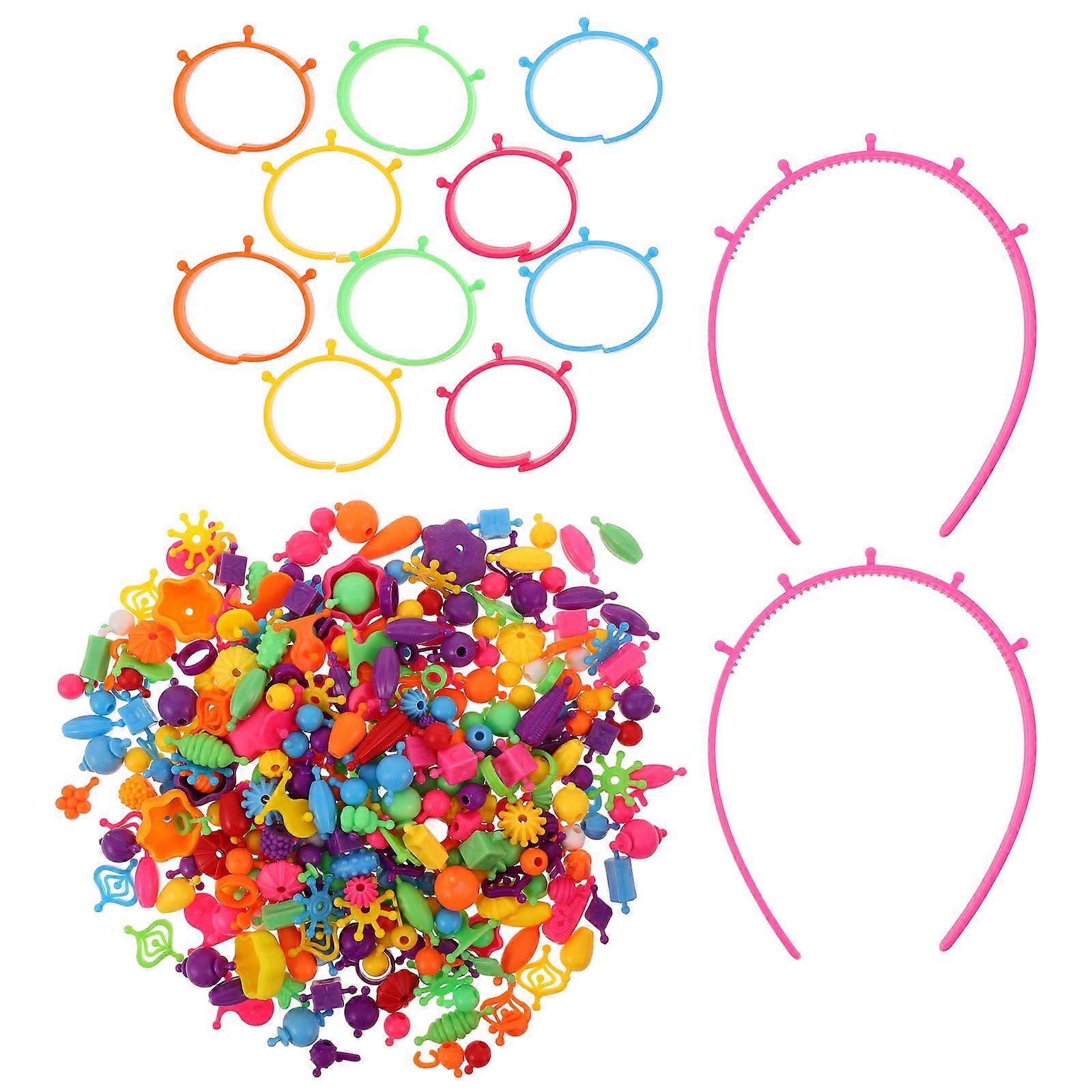Plastic Beads Set for Kids Playing Assorted Pieces Educational Toy
