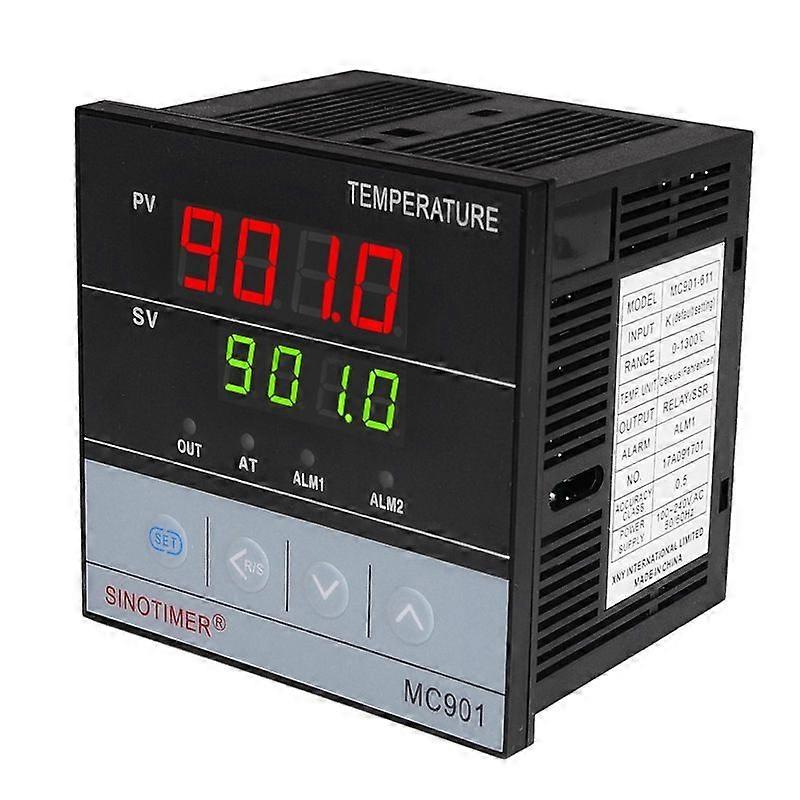 SINOTIMER MC901 Digital Waterproof PID Temperature Controller K Type PT100 Sensor Input Relay SSR O