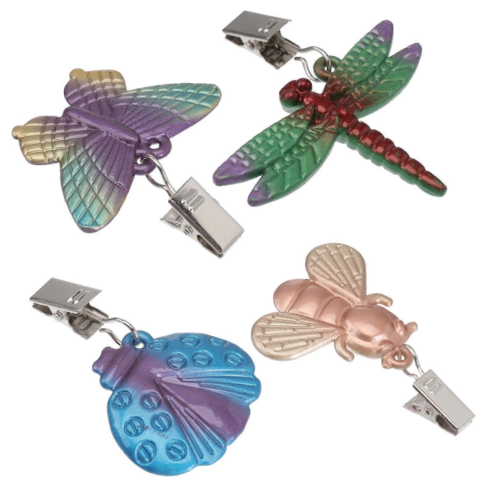 Table Cloth Cover Clamps Animal Shape Tablecloth Fixing Tool Assorted Color Zinc Alloy Prevent Tablecloth from Blowing Away 4Pcs