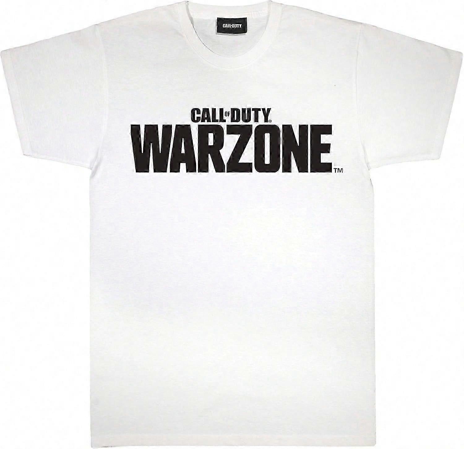 חולצת טריקו עם לוגו טקסט של Call of Duty Warzone 100% כותנה, מבוגרים, S-3Xl, שחור, סחורה רשמית