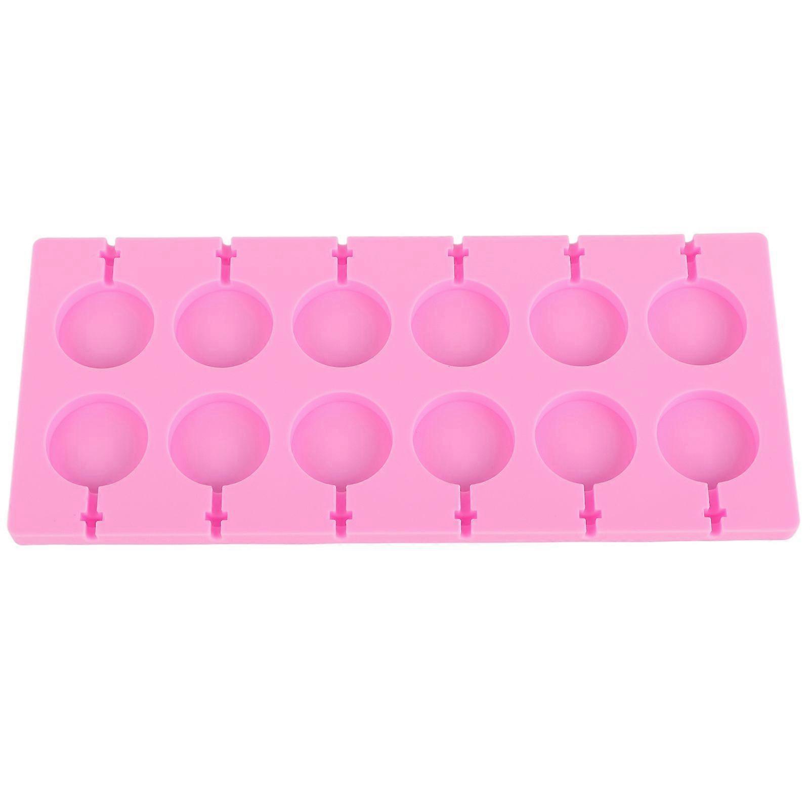 12 Round Shape Silicone Lollipop Mould Tray Candy Chocolate Lollypop Mold