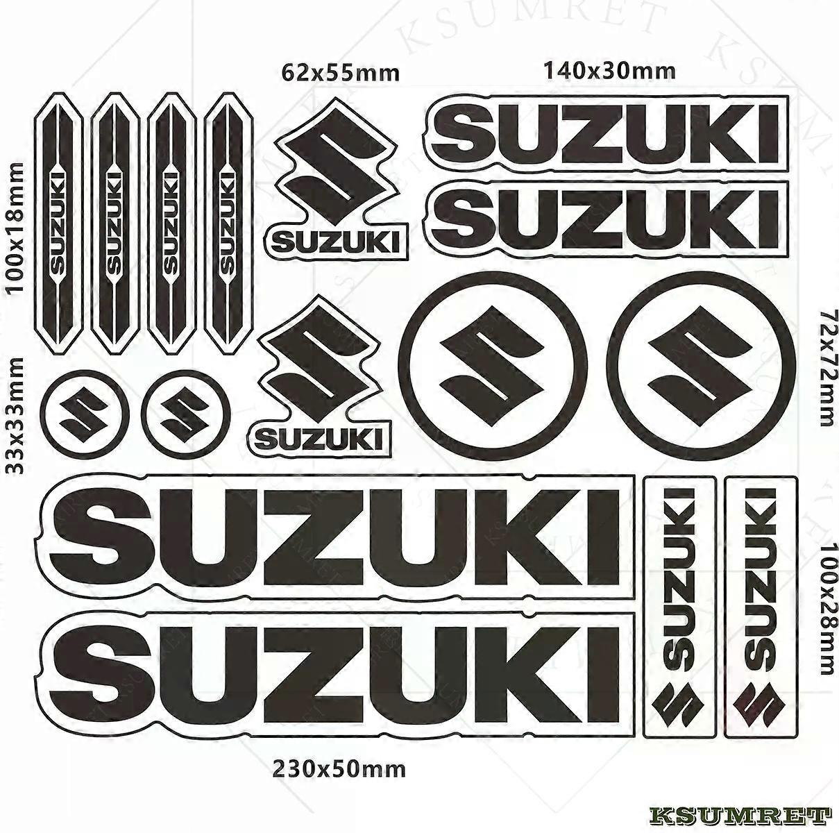 unique Vinyl Suzuki Sticker Decal Logo Set Helmet Emblem Kit