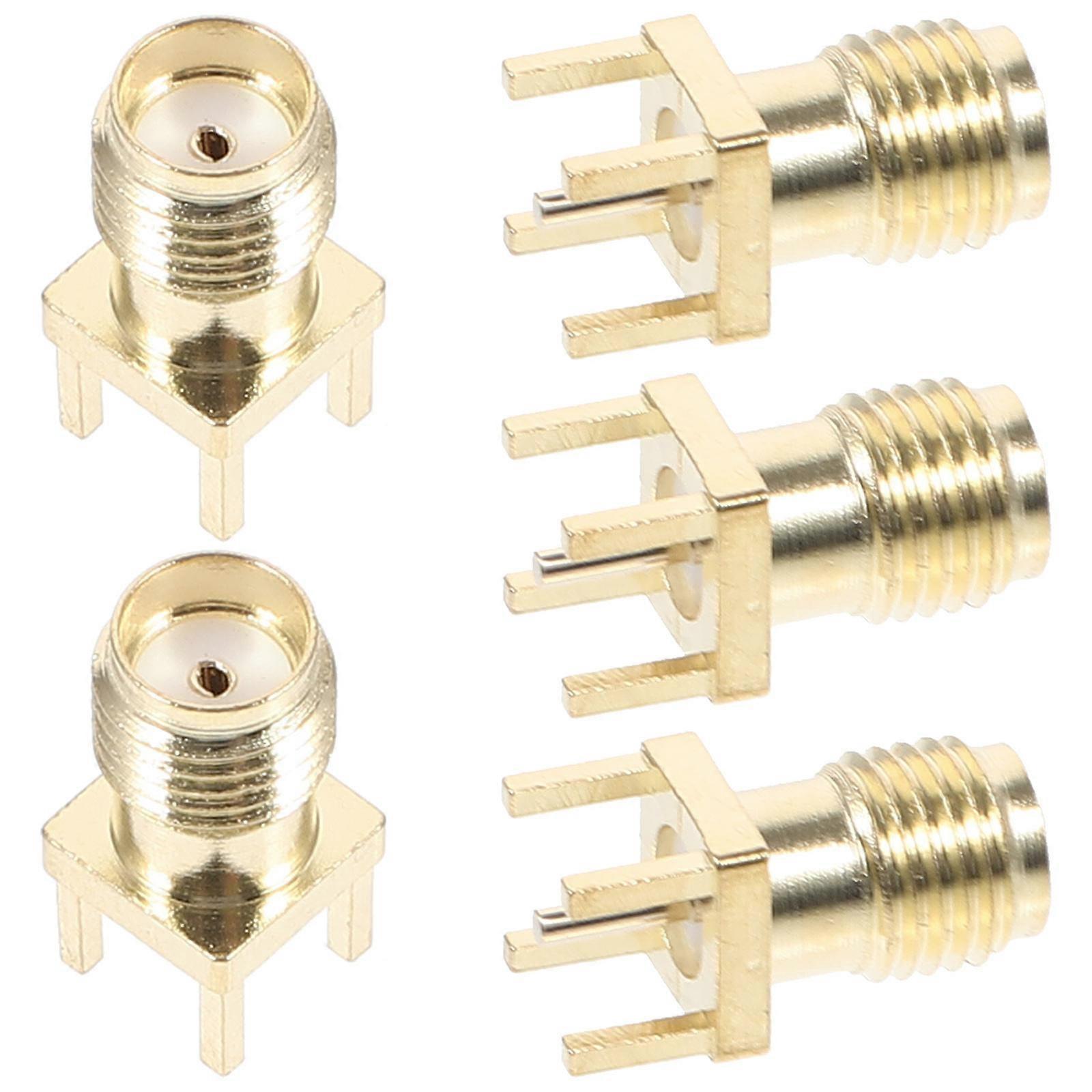 Sma Connectors Solder Coaxial Adapter for Connecting Use 5Pcs