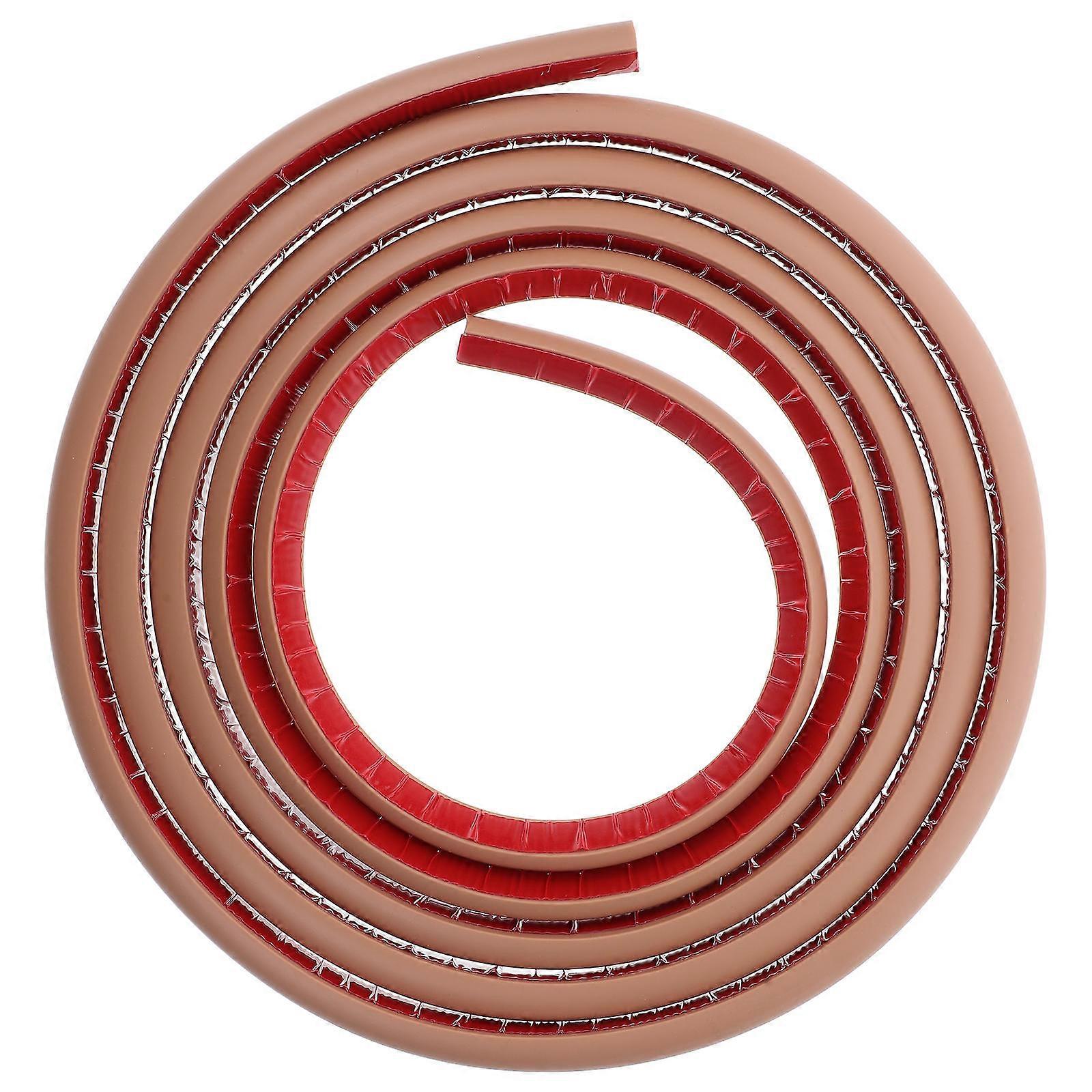 Brown Embedded Strip Flexible Quarter Round PVC Trim for Decoration 3 Meters