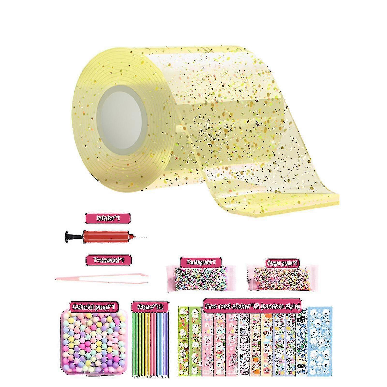 Nano Tape Bubble Kit For Kids With Step-by-step Video Tutorials, Nano Double Sided Adhesive Gel Grip Traceless Tape Nano Magical Tape Bubbles_cc