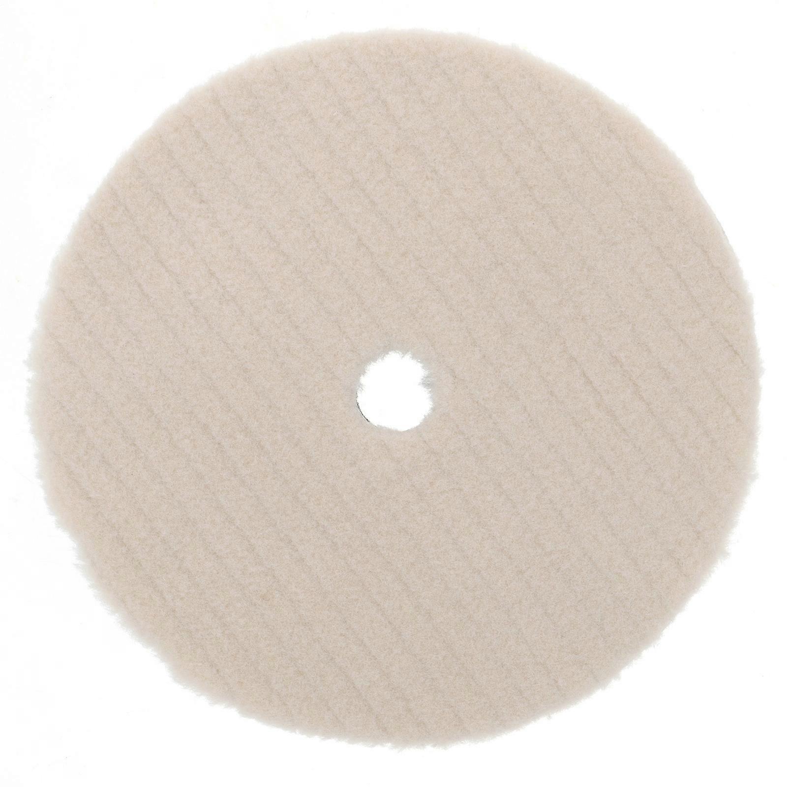 Polishing Pad for Drill Wool Polishing Wheel Pad Automotive Vehicle Maintenance Beige Wool and Sponge for Waxing 1Set