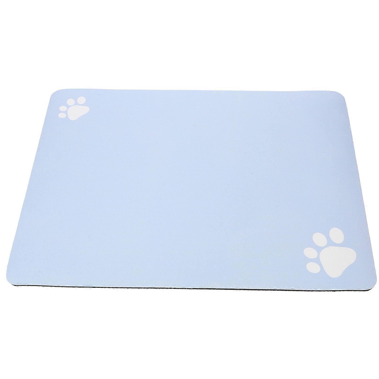 Sky-Blue Pet Feeding Mat for Absorbent Function 2Pcs